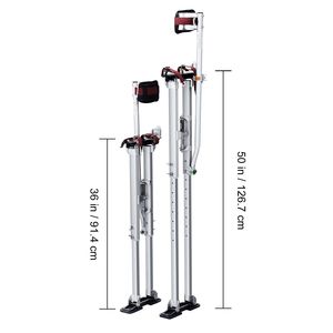 Pali da Lavoro Regolabili in Alluminio 36-50 cm per Cartongesso con Ginocchiere Protettive, Piattaforme di Lavoro Durevoli Antiscivolo per Sheetroc - Product Image 5