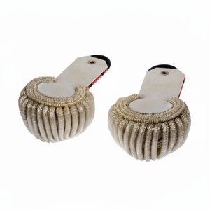 Hot Selling Black & <b>Silver</b> Bullion <b>Wire</b> Shoulder Epaulettes Premium Officer Uniform Rank Insignia - Product Image 3