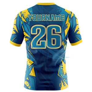 T-shirts décontractés à manches courtes raglan pour hommes, impression par sublimation intégrale, personnalisation de votre logo, col rond, vêtements de sport pour adultes - Product Image 6