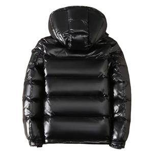 2025 gros mode hommes doudoune duvet d'oie à capuche bulle manteaux finition brillante Logo personnalisé High Street Style pour l'hiver - Product Image 6