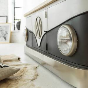Meuble TV Vandana Cresta Pebble avec plateau en bois de manguier Combi - Product Image 2