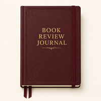 Carnet de lecture de luxe LABON personnalisé bordeaux avec couverture rigide et design doré, suivi des livres et pages de commentaires