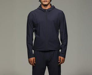 Ensemble de vêtements de sport imprimés sur mesure pour hommes, grande taille, respirant, anti-UV, en nylon, séchage rapide, survêtement de jogging, coupe-vent zippé - Product Image 1