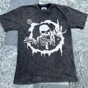 T-shirts pour hommes en jersey 100% coton, imprimés avec des motifs personnalisés par le fabricant, style vintage, effet usé, coupe ample et courte - Product Image 6