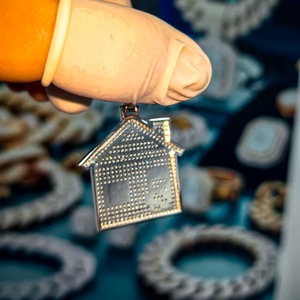 Pendentif Traphouse en Moissanite VVS de haute qualité, testé au diamant, style Hip Hop, en argent massif 925, bijoux fins, entièrement serti de pierres brillantes - Product Image 2