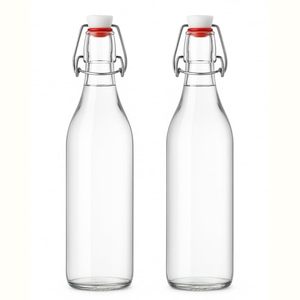 Bouteille en verre borosilicate METIER avec bouchon à vis, fil en acier inoxydable, sans BPA, étanche, hermétique, pour l'école, la randonnée, les boissons chaudes - Product Image 1