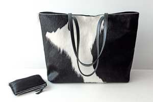 Sac fourre-tout classique en cuir véritable à poils pour femme, fermeture ouverte, luxe, multifonction, sac à bandoulière tendance LHTB-0146 - Product Image 3