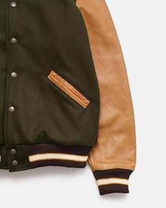 New Look Custom Embroidered Logo Loose Casual Cheap Price Best Quality Custom Made Satin <b>Bomber</b> <b>Jacket</b> <b>Vintage</b> Letterman <b>Jackets</b> - Product Image 5