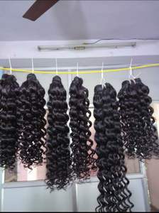 Indian Temple Raw Remy Cheveux Bundles Double Dessiné Qualité Extensions de Cheveux Humains Non Transformés avec Texture Lisse Vague Profonde - Product Image 5