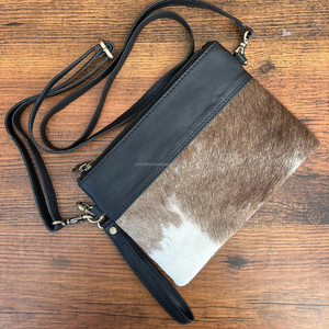 กระเป๋าสะพายคาดตัวใบเล็กหนังวัวแฟชั่นใหม่คุณภาพสูงสำหรับผู้หญิงกระเป๋าคลัทช์หนังแท้และกระเป๋าสตางค์แบบสะพายไหล่ - Product Image 4