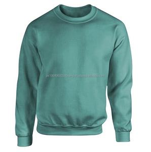 Prêt à expédier hommes sweat-shirts blanc surdimensionné col rond sweat-shirt hommes personnalisé col rond sweats basiques, coton mélangé - Product Image 6