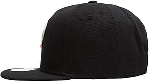 Casquette snapback noire à 6 panneaux avec broderie de crâne blanc et visière rouge sur le panneau avant, style streetwear, unisexe, décontractée - Product Image 2