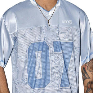 Camiseta de Fútbol Americano con Gráfico de Telaraña, Talla Grande, Transpirable, Cuello en V, Ropa Deportiva, Uniforme de Equipo, Producción Personalizada OEM - Product Image 2