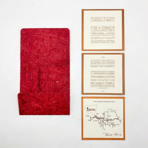 Élégantes invitations de mariage pliées en deux, style art populaire, en papier blanc, vente en gros OEM pour exportation personnalisée en vrac dans le monde entier - Product Image 1