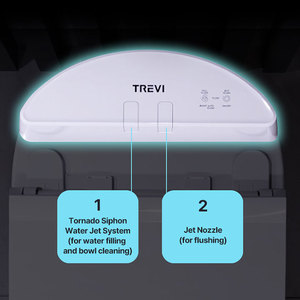 [TREVI] Distributeur d'eau sanitaire public sans contact, allongé, en plastique, à chasse automatique, intelligent et sans réservoir, hygiénique ALB-DT100R - Product Image 5