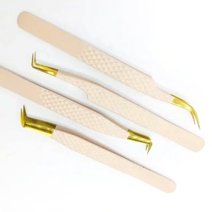 Pinzas Profesionales para Extensión de Pestañas y Depilación de Cejas, Herramienta de Precisión de Acero Inoxidable, Uso en Salón de Belleza, Agarre Fuerte - Product Image 1