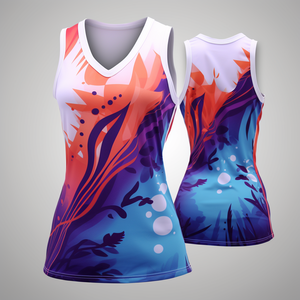 Robe de sport pour femme en micro-mesh 100% polyester à séchage rapide, imprimée sur mesure par sublimation, anti-bactérienne et respirante pour le netball - Product Image 5