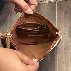 กระเป๋าคลัทช์ทรงซองจดหมายหนังวัวแท้แบบมีซิปกระเป๋าคลัทช์แบบมีซิป - Product Image 6