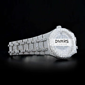 Montre Hip Hop de Luxe pour Femme avec Diamants Moissanite, Cadran Carré Entièrement Sertie, Bracelet en Acier Inoxydable, Montre Bijou Personnalisée - Product Image 4
