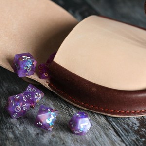 Bolsa de Dados Personalizada de Cuero Vintage con Cordón, Portátil, para Almacenamiento de Dados, Bolsa para Juegos de Mesa, Estilo Clásico para Adultos - Product Image 6