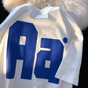 T-shirt imprimé Corey Corey à manches courtes et coupe oversize pour homme, col rond décontracté en jersey de coton respirant avec logo au dos - Product Image 2