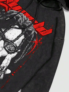 เสื้อฮู้ดดี้โอเวอร์ไซส์คุณภาพสูงขายส่ง ผ้าฝ้ายออร์แกนิคเนื้อหนา สตรีทแวร์แบบเปล่า ทรงหลวมไหล่ตก รับสกรีนโลโก้ - Product Image 2