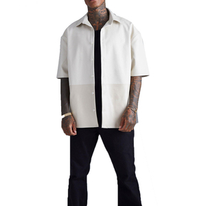 Chemise en cuir sur mesure pour homme, chemise en cuir tendance pour homme, chemise en cuir décontractée de haute qualité, produit très vendu - Product Image 1