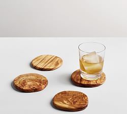 Handmade Wooden Table Coaster Set with Unique Natural Wood Grain, Durable <b>Drink</b> - Product Image 2
