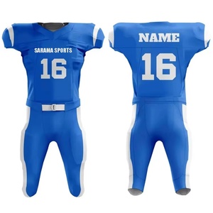 Ensemble d'uniformes de football américain pour adultes, style actuel, imprimé par transfert thermique, 100% polyester respirant, vente en gros, nouvelle arrivée - Product Image 3