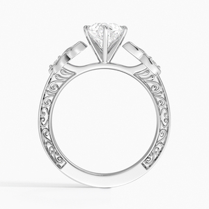 Anillo BOJ 037 con Corte de Pera, Plata 925, Anillo Celta Aberdeen con Diamante de 2ct, Color D, VVS1, Moissanita Certificada GRA, Precio Bajo en Oferta - Product Image 3