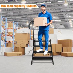 Foldable 4-Step RV Interior Accessory Hot Tub Height Adjustable Step Ladder with Non-Slip Handrail and Feet Hot Tub Steps - Product Image 4