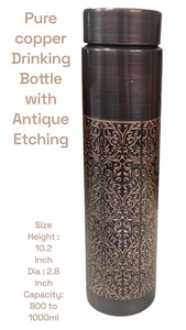 ขวดน้ำทองแดงดีไซน์วินเทจสำหรับใช้ในชีวิตประจำวันจาก Antique Creations - น้ำหนักเบา ความจุมาก ป้องกันการรั่วซึม เป็นมิตรกับสิ่งแวดล้อม เหมาะสำหรับสำนักงาน - Product Image 6