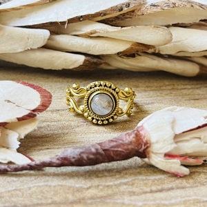 High Demand Vintage Quartz <b>Ring</b> Filigree Bedded Texture Brass <b>Ring</b> <b>Statement</b> 18k Gold Plated <b>Ring</b> Handmade Womens Wholesale <b>Ring</b> - Product Image 1