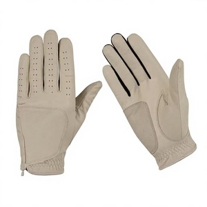 Guantes de Golf de Piel Cabretta Beige, Perforados, Transpirables, Unisex, para Deportes - Product Image 2