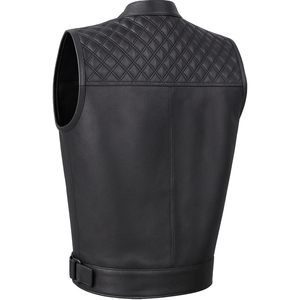 Veste de moto en cuir de buffle véritable pour homme SOA, 4 poches avec protection dorsale respirante pour la conduite à moto, club de motards - Product Image 3