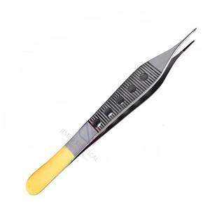 Pinces à tissus Adson de précision en acier inoxydable 4,75 po, pointes dentelées délicates, manuelles, certifiées CE pour la chirurgie plastique, haute qualité - Product Image 3