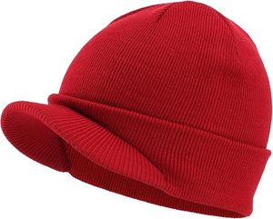 Bonnet en tricot chaud pour homme et femme, résistant à l'eau, avec revers, pour l'hiver - Product Image 1