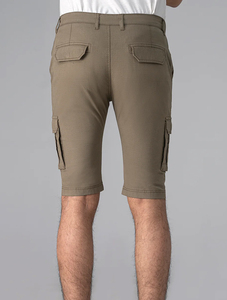 Pantalones Cortos Cargo de Verano para Hombre, Color Sólido, Cintura Media, Cierre de Botones, Secado Rápido, Material de Lona, Pantalones Cortos Casuales - Product Image 2