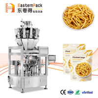 Machine d'emballage multi-têtes pour bâtonnets de snacks avec 6 servomoteurs, haute précision pour l'emballage alimentaire