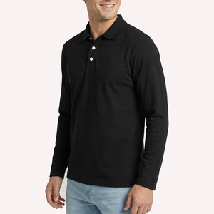 Camiseta Polo de Manga Larga para Hombre, Precio Bajo, Corte Ajustado, Color Sólido, Suave, Elástica, Transpirable, Ligera, Informal, para Uso Diario, Cuello Clásico - Product Image 4