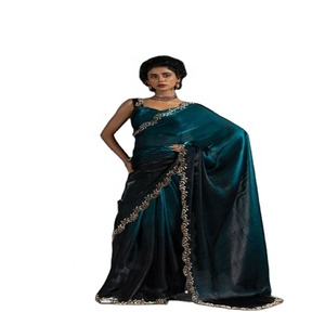 Saree en cachemire à motif léopard pour femmes Robe sexy au sol pour mariage et fêtes disponible au prix de l'Inde-Sari Shari - Product Image 6