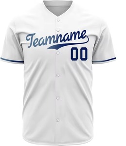 Camiseta de béisbol blanca personalizada para hombre con nombre y número, estampado sublimado, manga corta, corte regular, ropa para todas las estaciones - Product Image 2