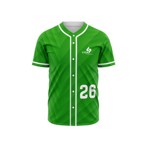 Custom Logo Breathable Quick Dry Unisex Adult Team Baseball/Softball Jerseys 100% Polyester Heat Transfer Printed Jerseys - Product Image 5