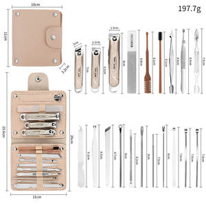 Anaaif Enterprises 20-Piece Stainless Steel Professional Manicure <b>Pedicure</b> <b>Set</b> 10-in-1 Nail Clipper Cuticle Nipper Nail File - Product Image 1