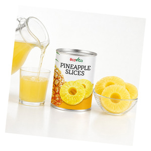 Big Sale Tasty Vietnam Manufacturer Supply Premium Quality Canned Pineapple in Natural Pineapple Juice In Bulk - Product Image 1