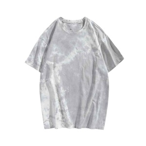 Fabricant de qualité supérieure T-shirt décontracté confortable à manches tombantes personnalisé T-shirt Slim Fit uni avec cravate et teinture délavé à l'acide pour hommes - Product Image 1