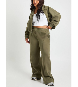 Conjunto Deportivo de 2 Piezas para Entrenamiento de Fútbol 2026, 100% Poliéster, Transpirable, de Secado Rápido, Chaqueta con Cierre y Hombros Caídos, Traje Deportivo para Correr - Product Image 5