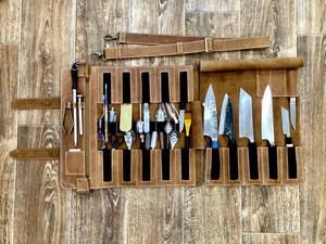 Bolsa Portacuchillos Profesional Hecha a Mano de Cuero Genuino Resistente con Diseño Vintage para Electricistas LKR-0369 - Product Image 5