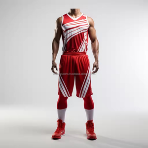 Camisetas de Baloncesto Sublimadas Personalizadas de Alta Calidad, 100% Poliéster, Cuello en V, Manga Corta, Transpirables, Tallas Grandes para Adultos, Reversibles - Product Image 5