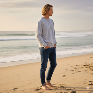 Sudadera de Cuello Alto para Hombre, Mezcla de Algodón, 12 Colores Disponibles, Gramaje Pesado 260-280, Estilo Casual Ecológico, Color Sólido - Product Image 4